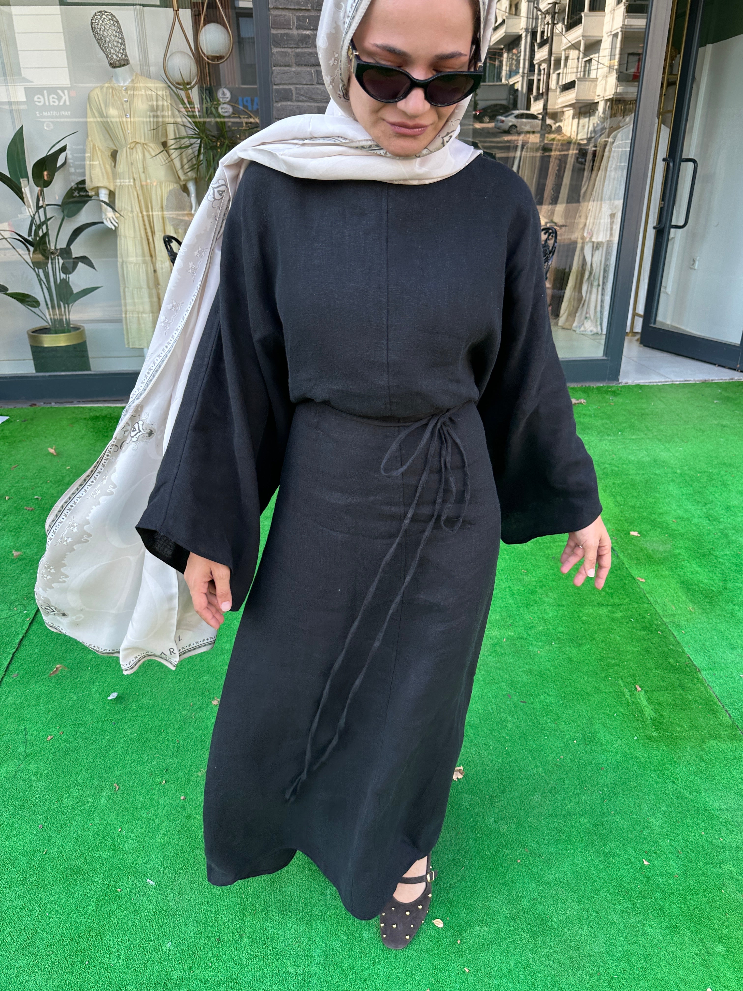 KETEN ABAYA ELBİSE