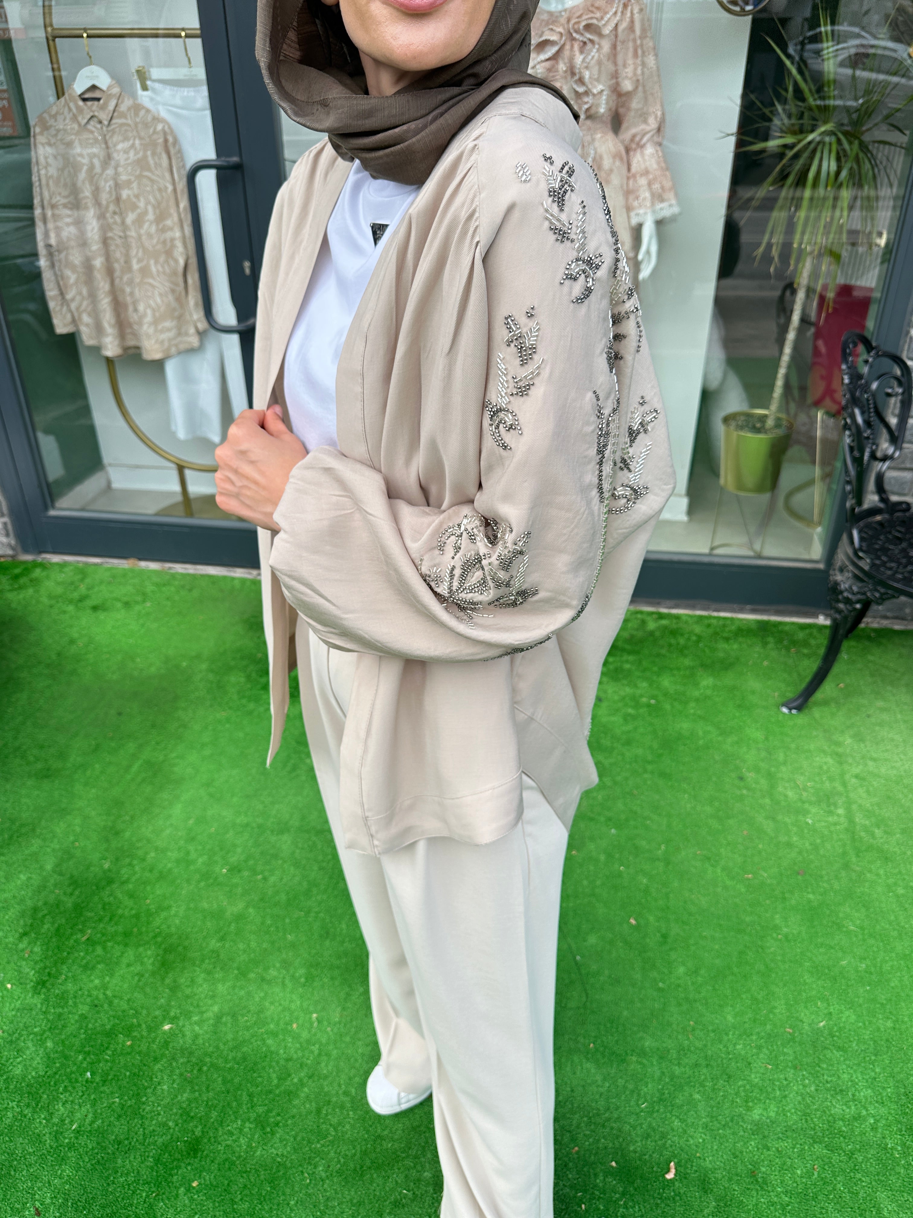 Taş İşlemeli Tensel Kimono