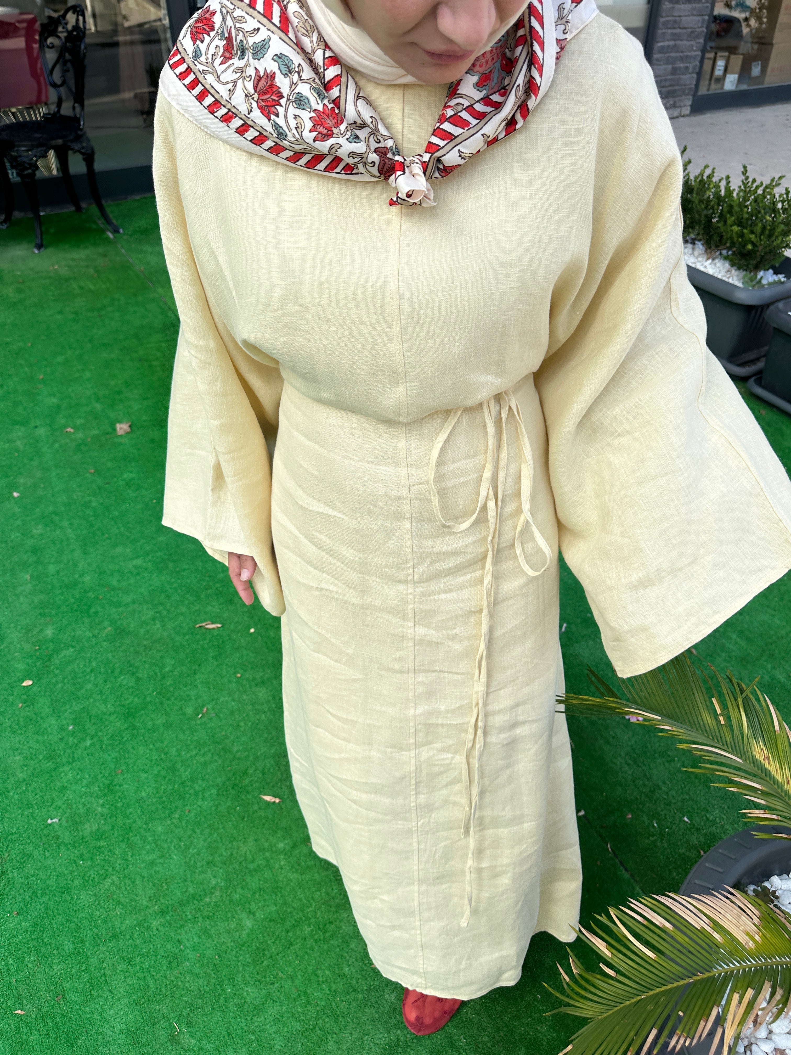 KETEN ABAYA ELBİSE