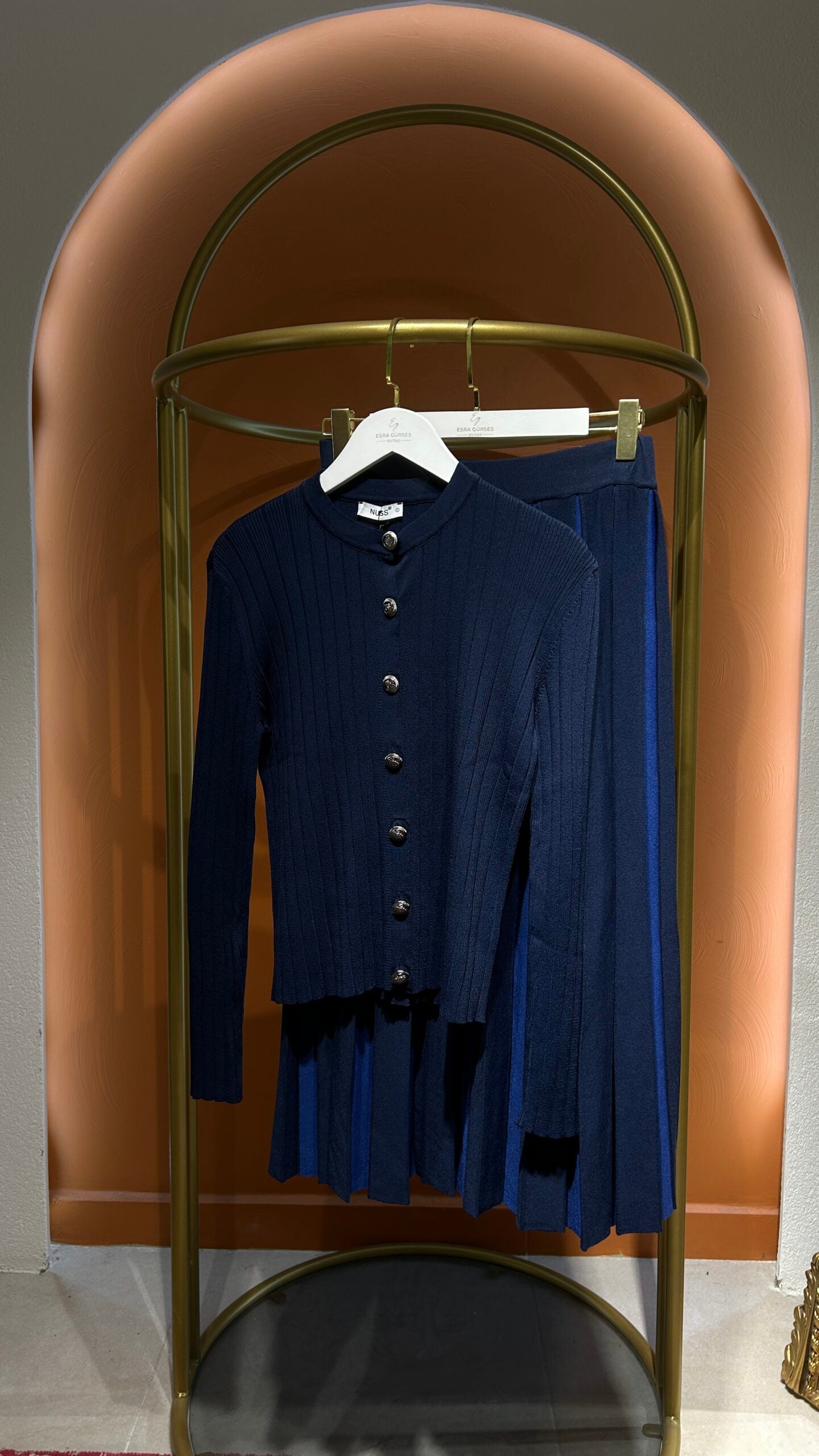 Hırkalı Etek Takım - Lacivert - EsraGürsesBoutique