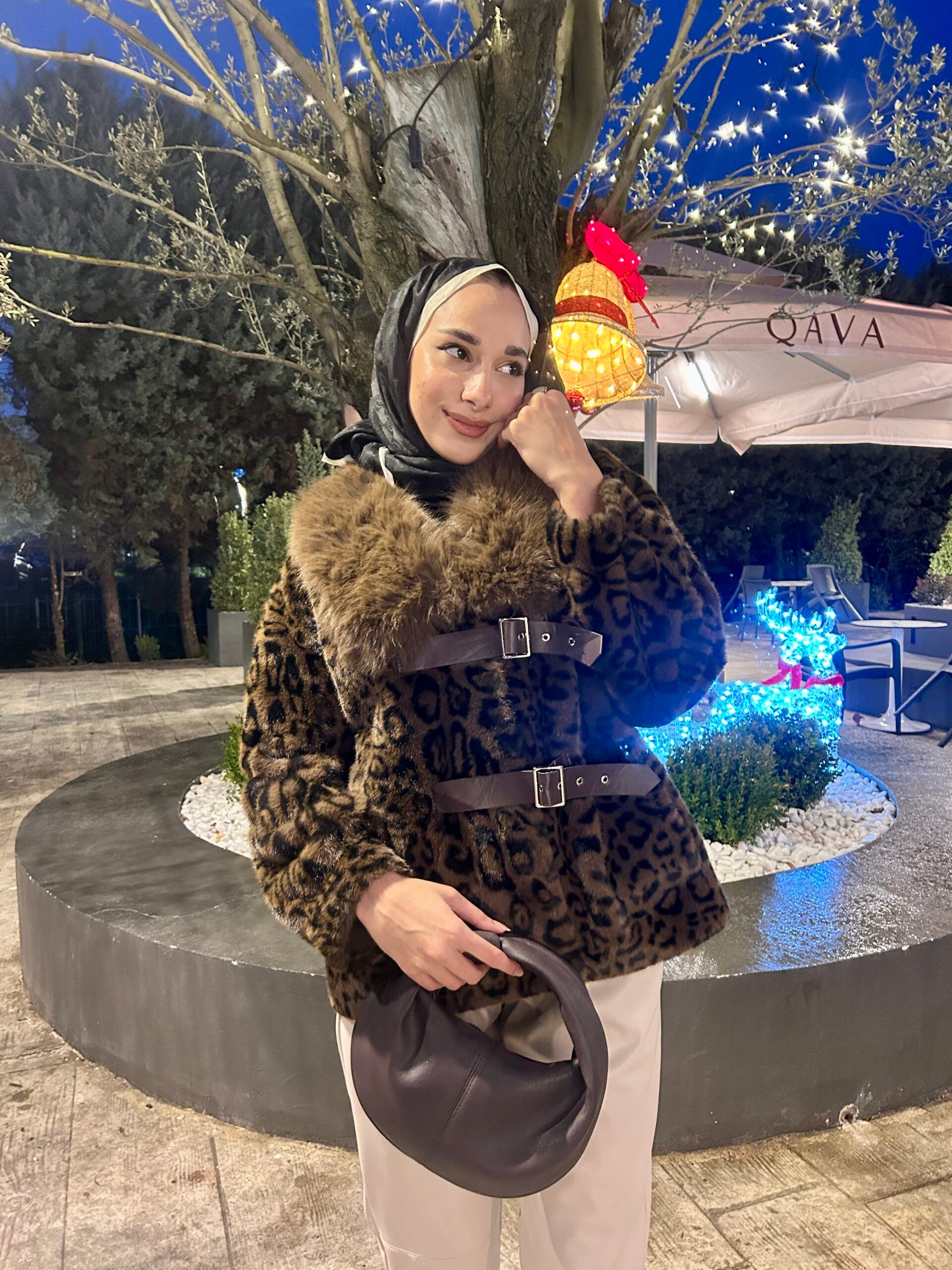 İthal Leopar Desenli Kürk - EsraGürsesBoutique