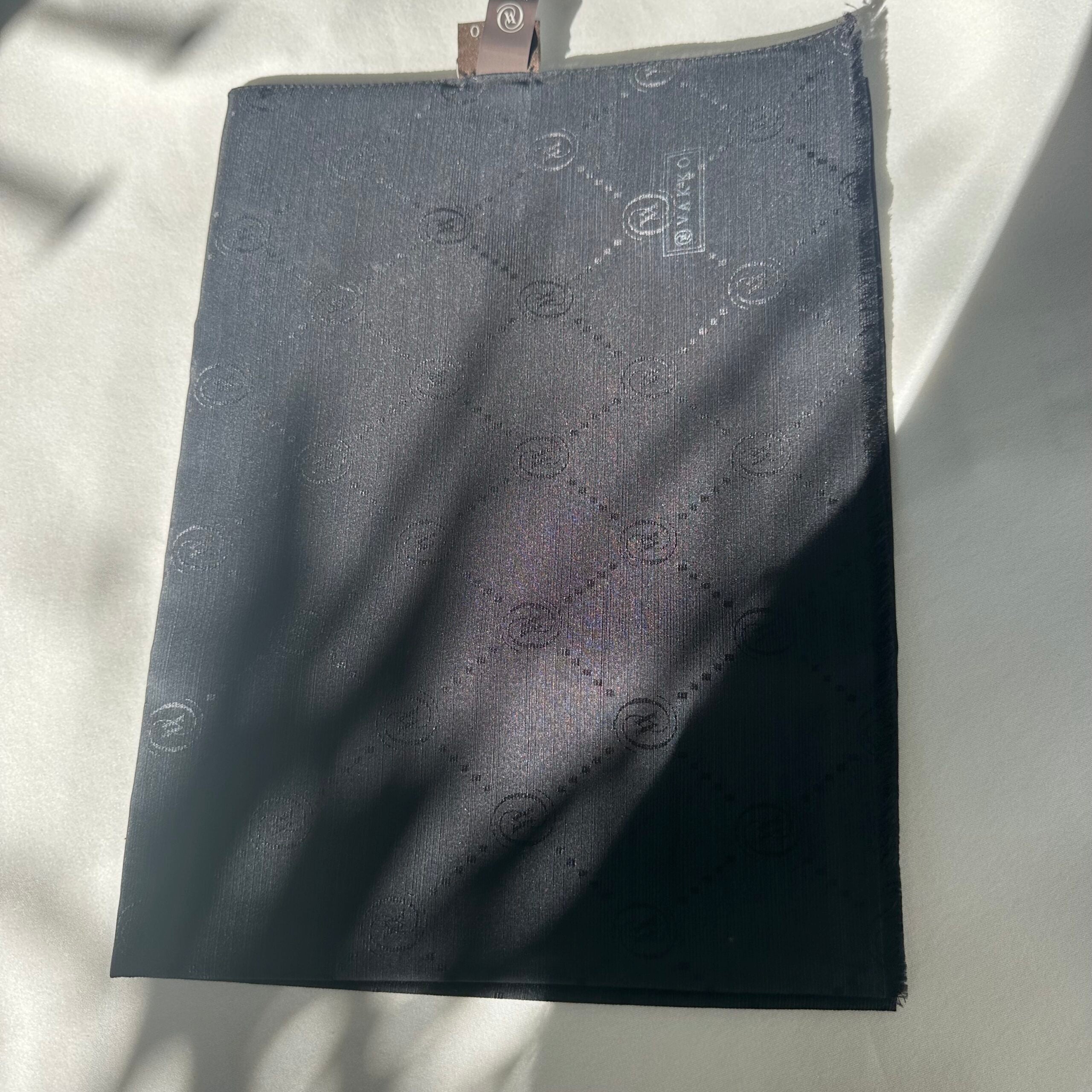 Vakko Monogram Şal - Siyah - EsraGürsesBoutique