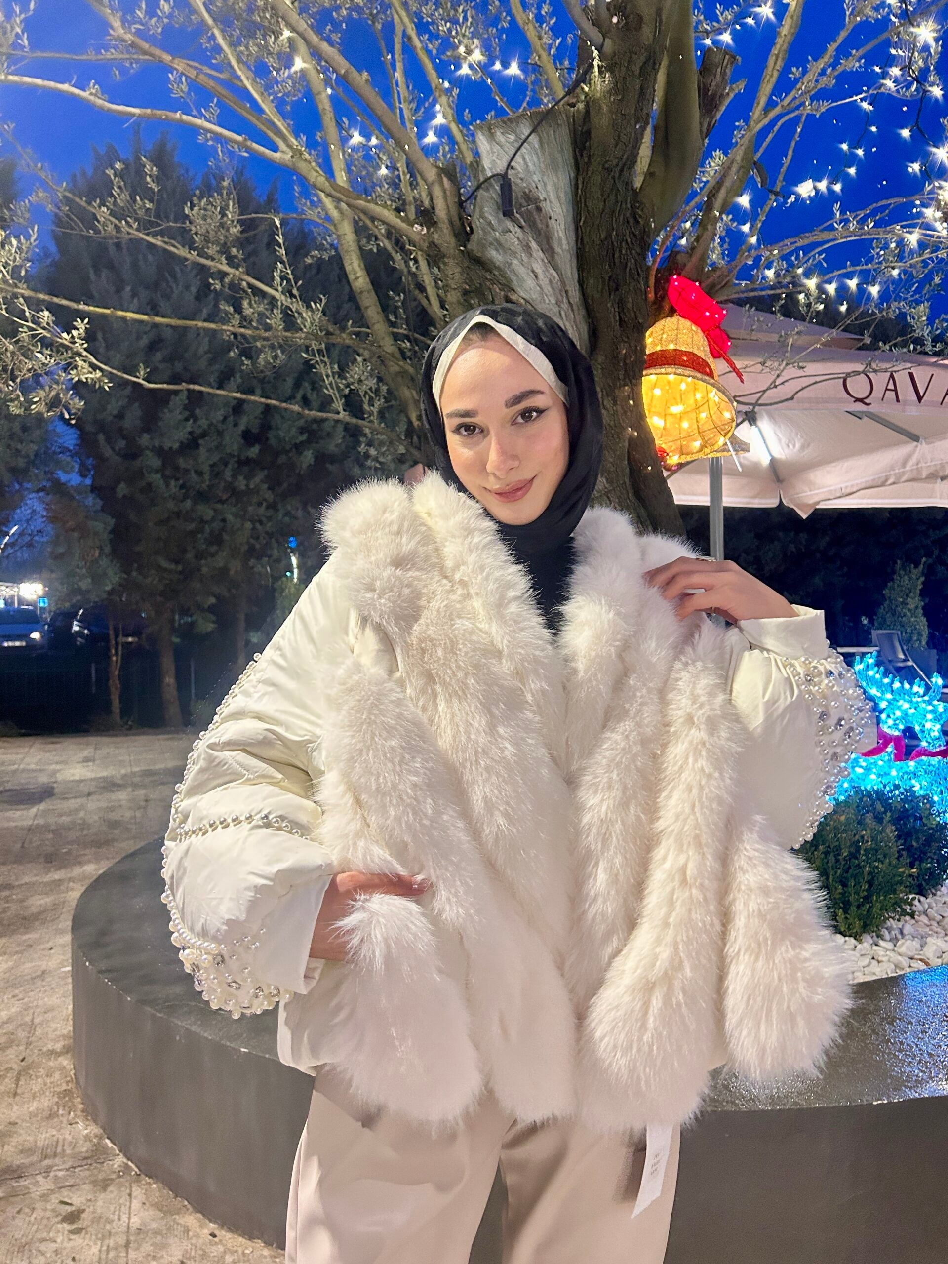 İthal İnci Detaylı Mont - EsraGürsesBoutique