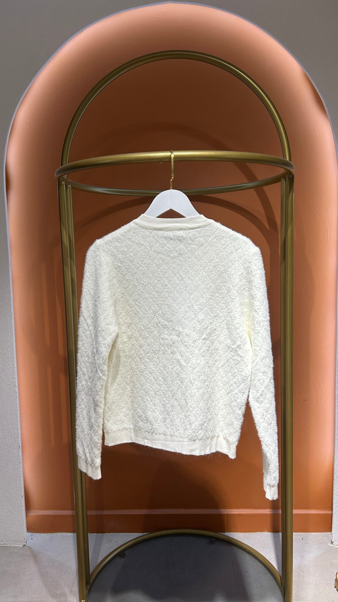 Ekru Angora Hırka - EsraGürsesBoutique