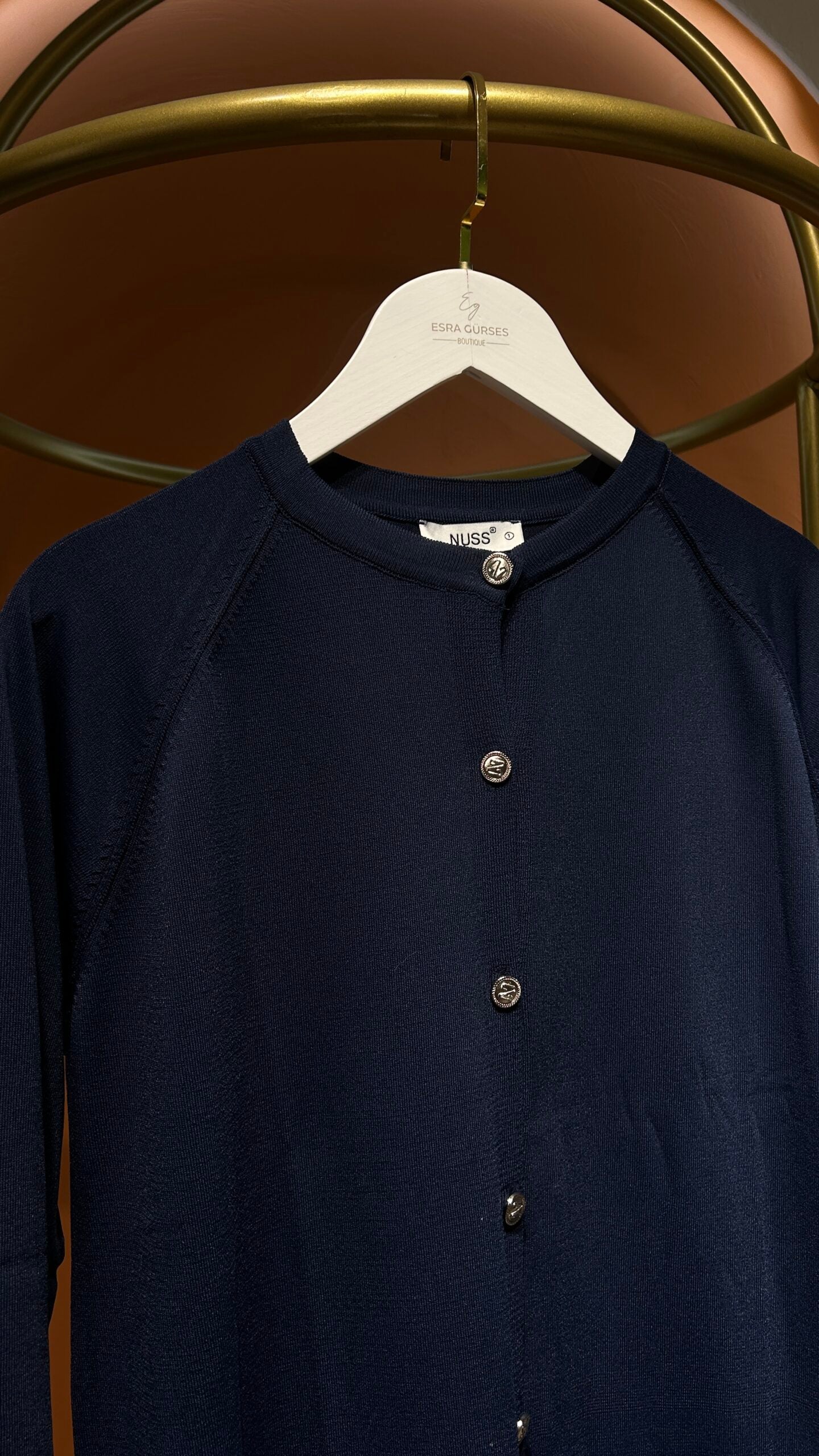 Merselize Uzun Hırka - Lacivert - EsraGürsesBoutique