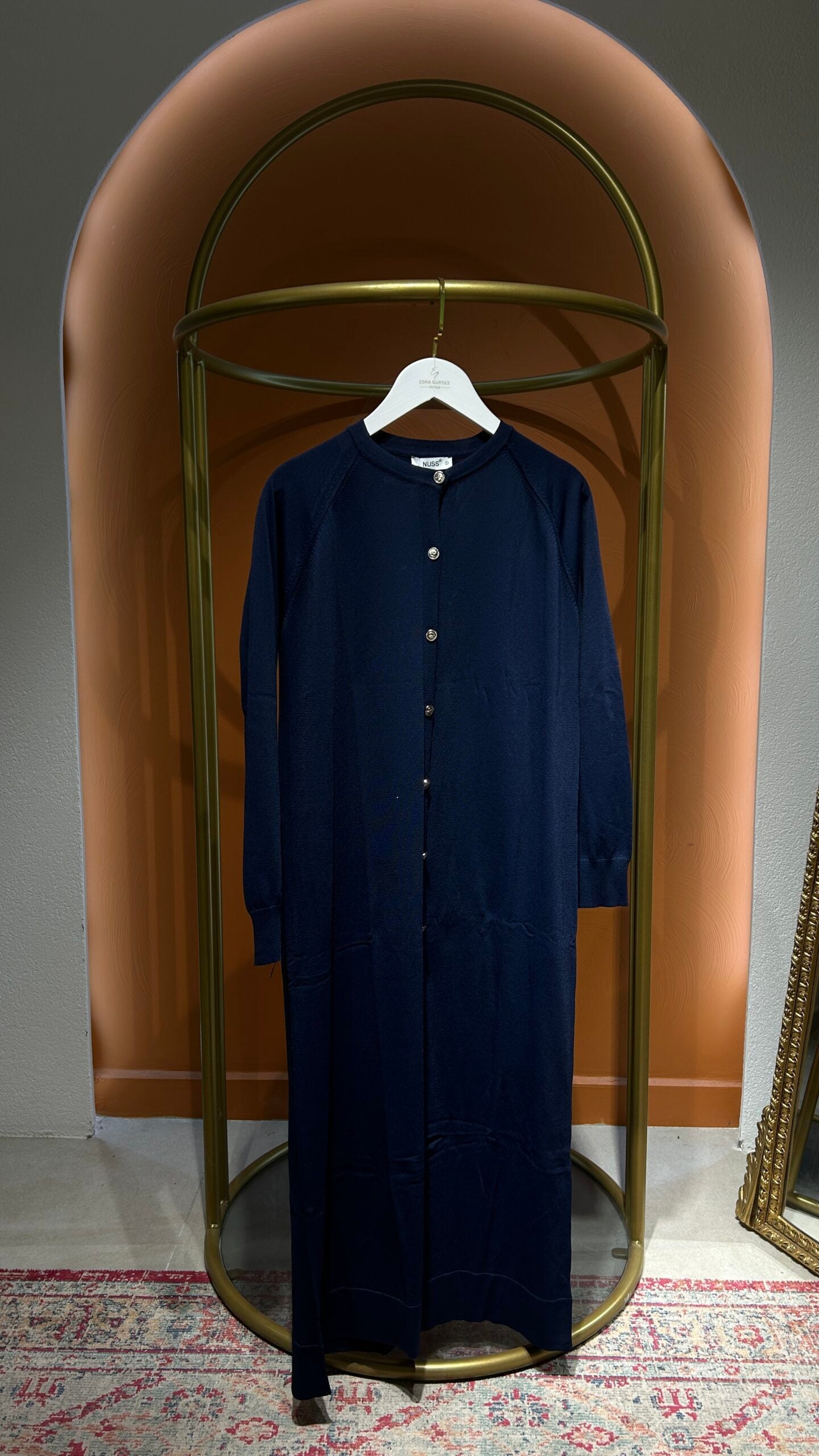 Merselize Uzun Hırka - Lacivert - EsraGürsesBoutique
