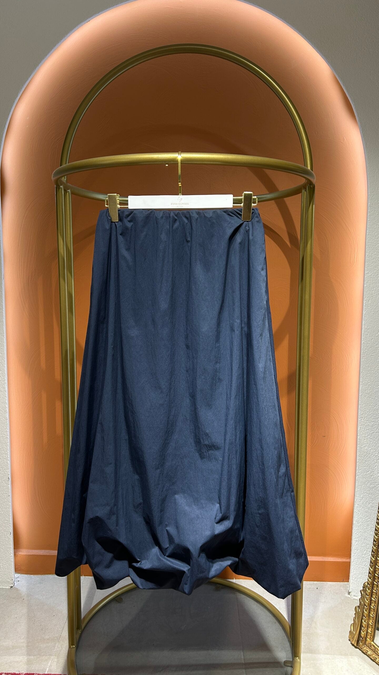 Lacivert Paraşüt Balon Etek - EsraGürsesBoutique