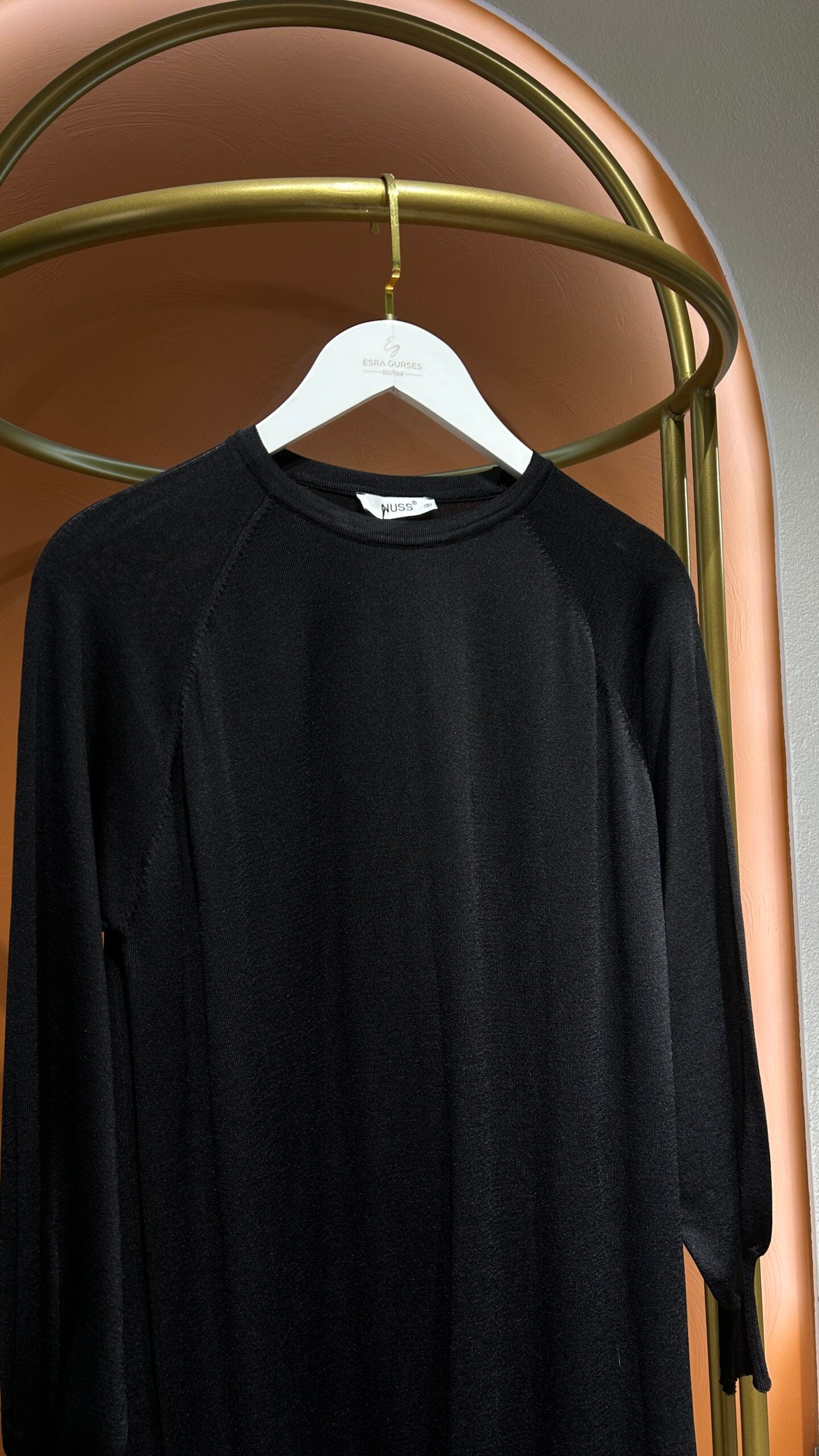 Merselize Salaş Triko Elbise - Siyah - EsraGürsesBoutique
