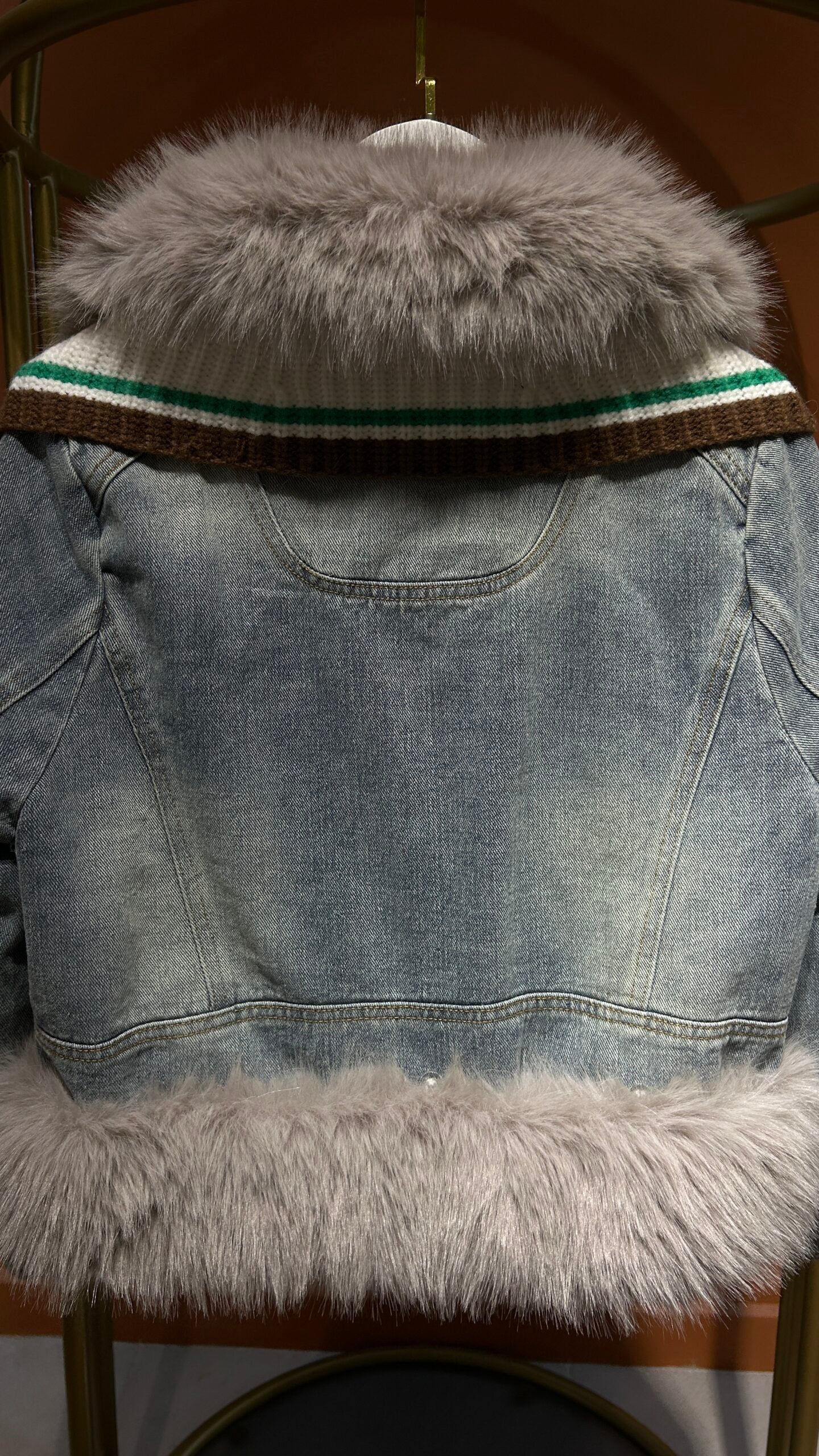 İthal Kürklü Kot Ceket - EsraGürsesBoutique