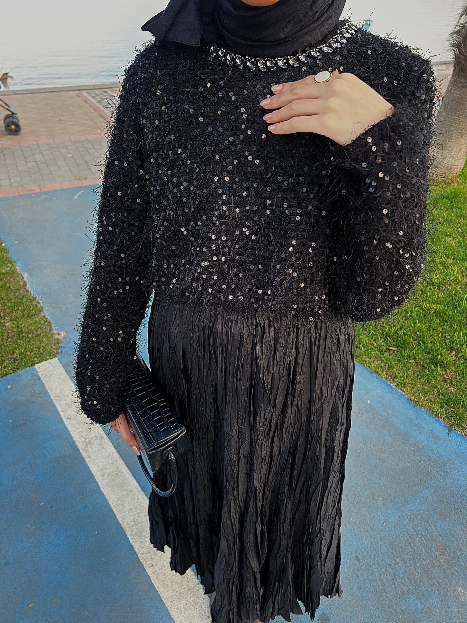 İthal Payetli Bluz - Şık ve Parlak - EsraGürsesBoutique