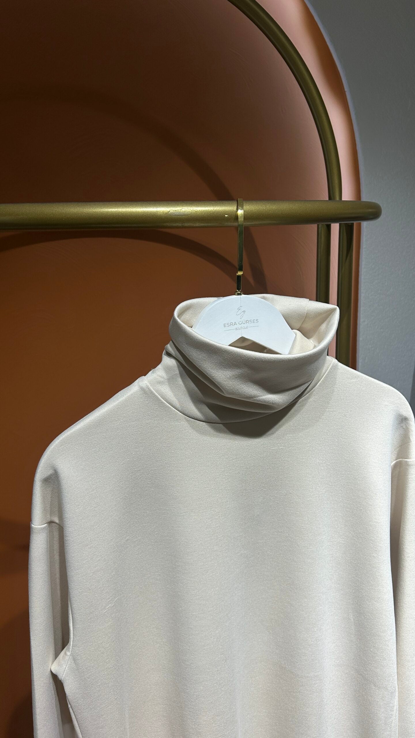Premium Balıkçı Yaka Tunik - Ekru - EsraGürsesBoutique