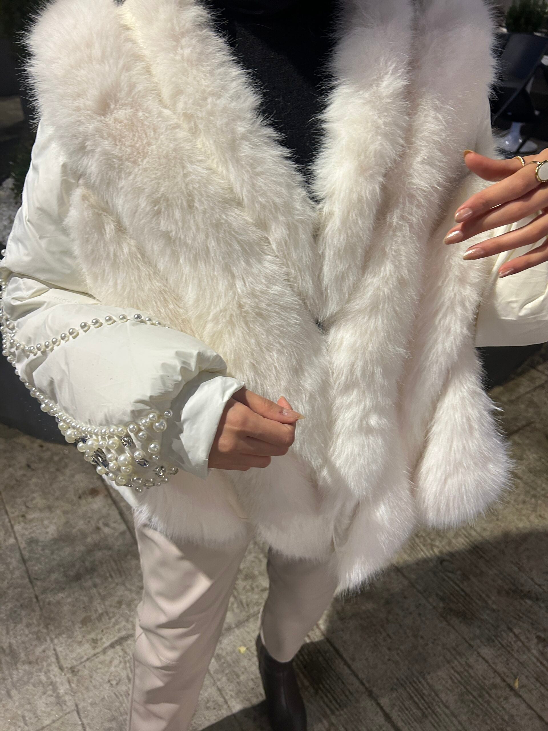 İthal İnci Detaylı Mont - EsraGürsesBoutique