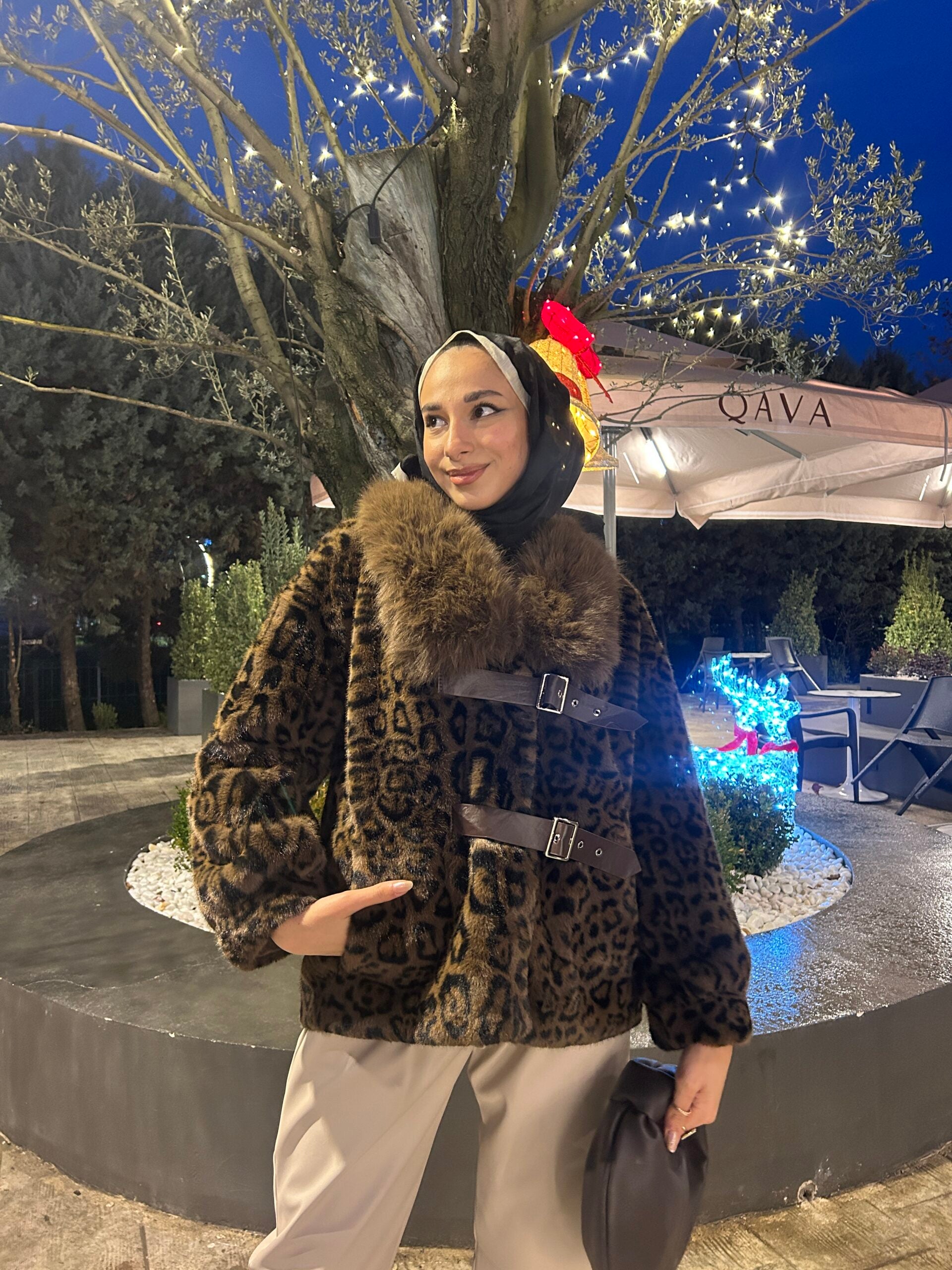 İthal Leopar Desenli Kürk - EsraGürsesBoutique