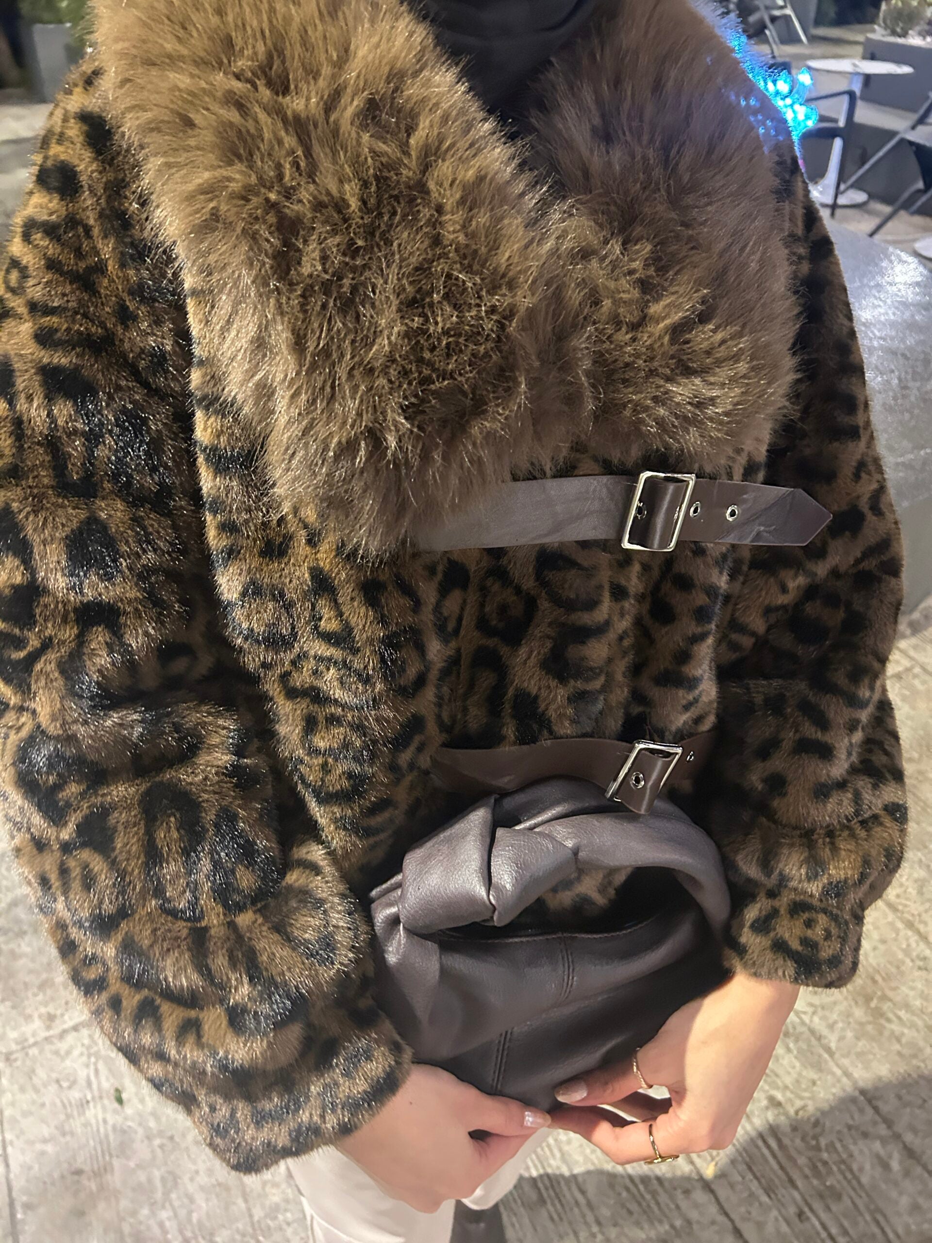 İthal Leopar Desenli Kürk - EsraGürsesBoutique