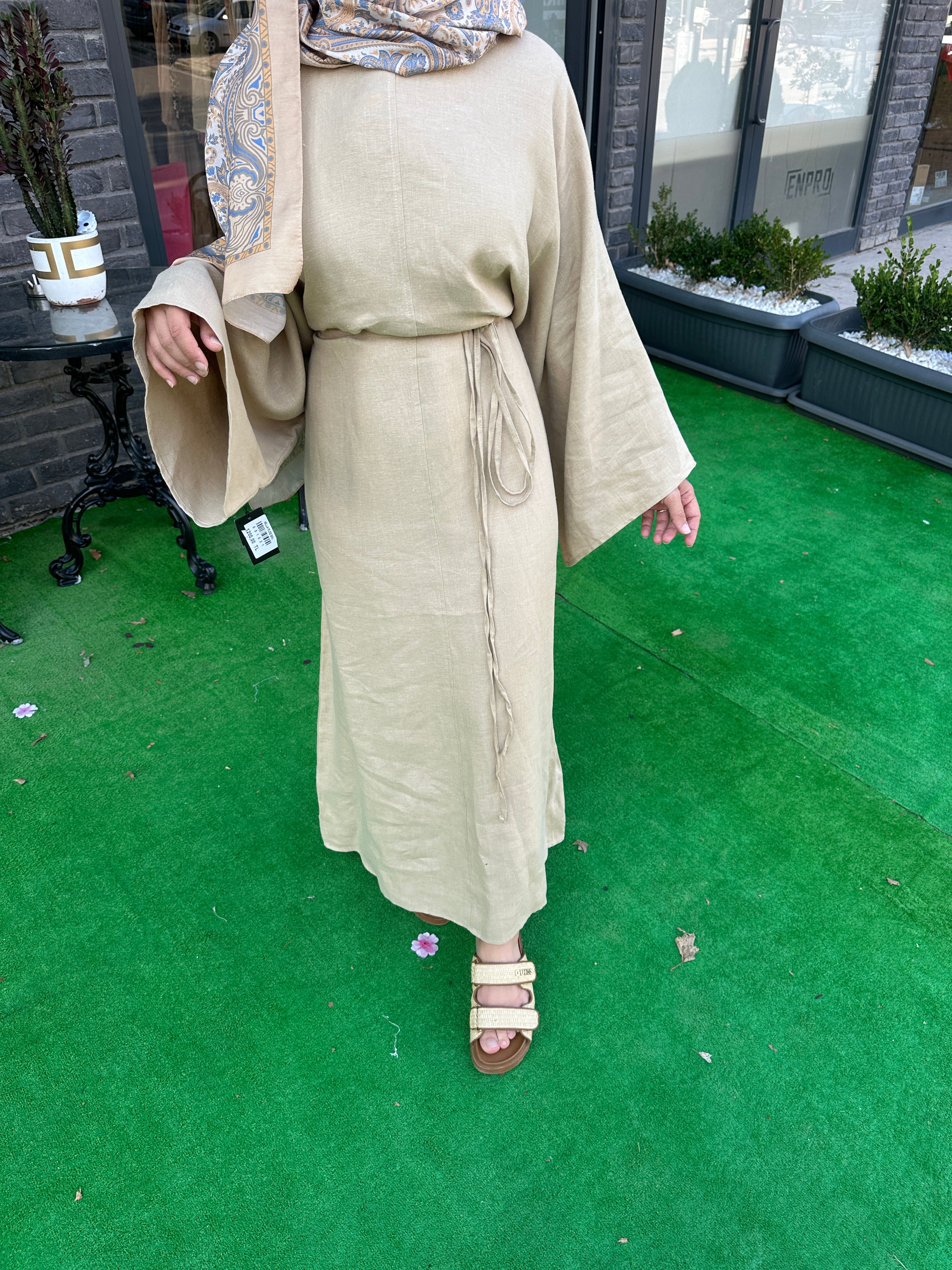 KETEN ABAYA ELBİSE