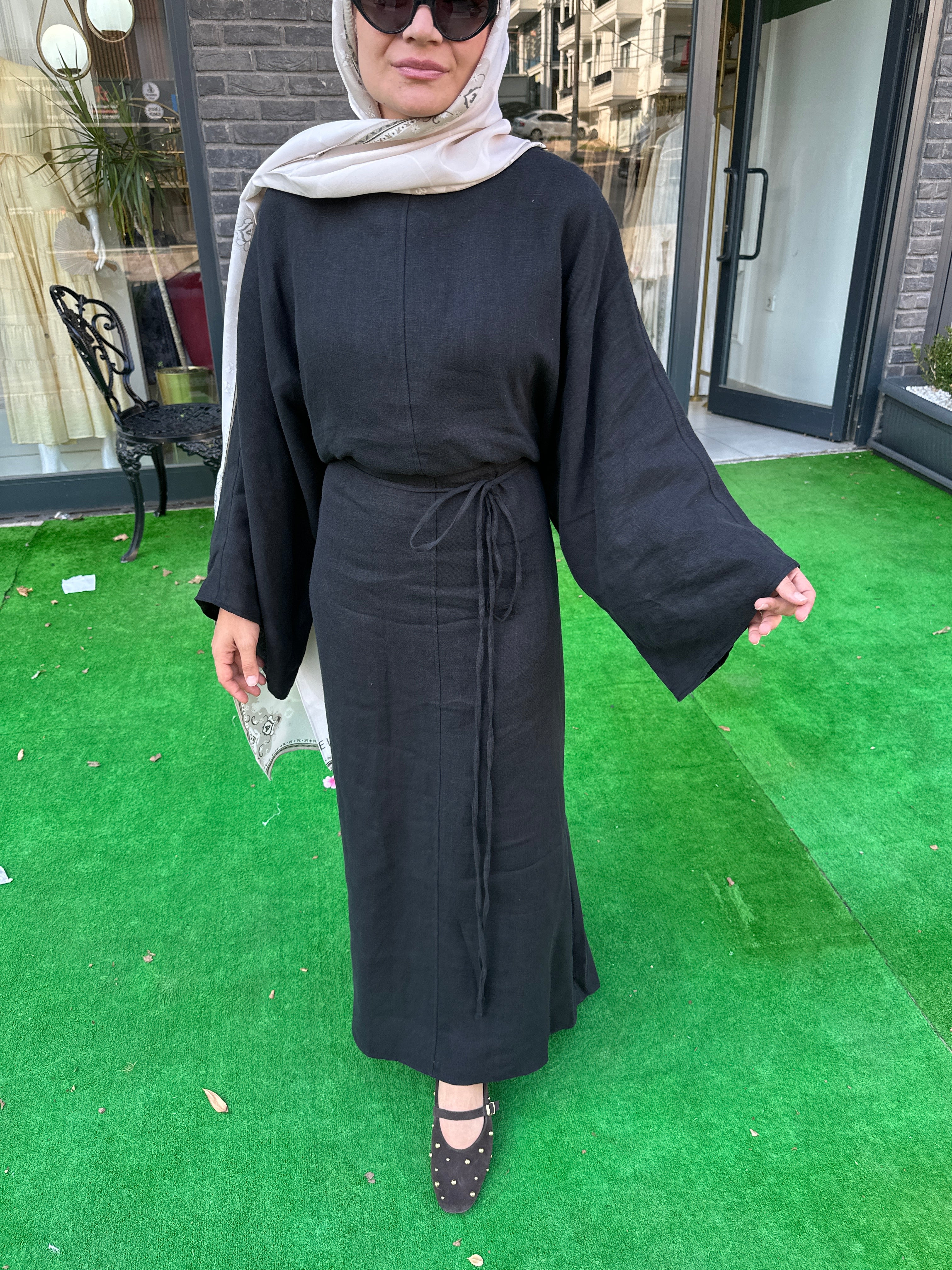 KETEN ABAYA ELBİSE