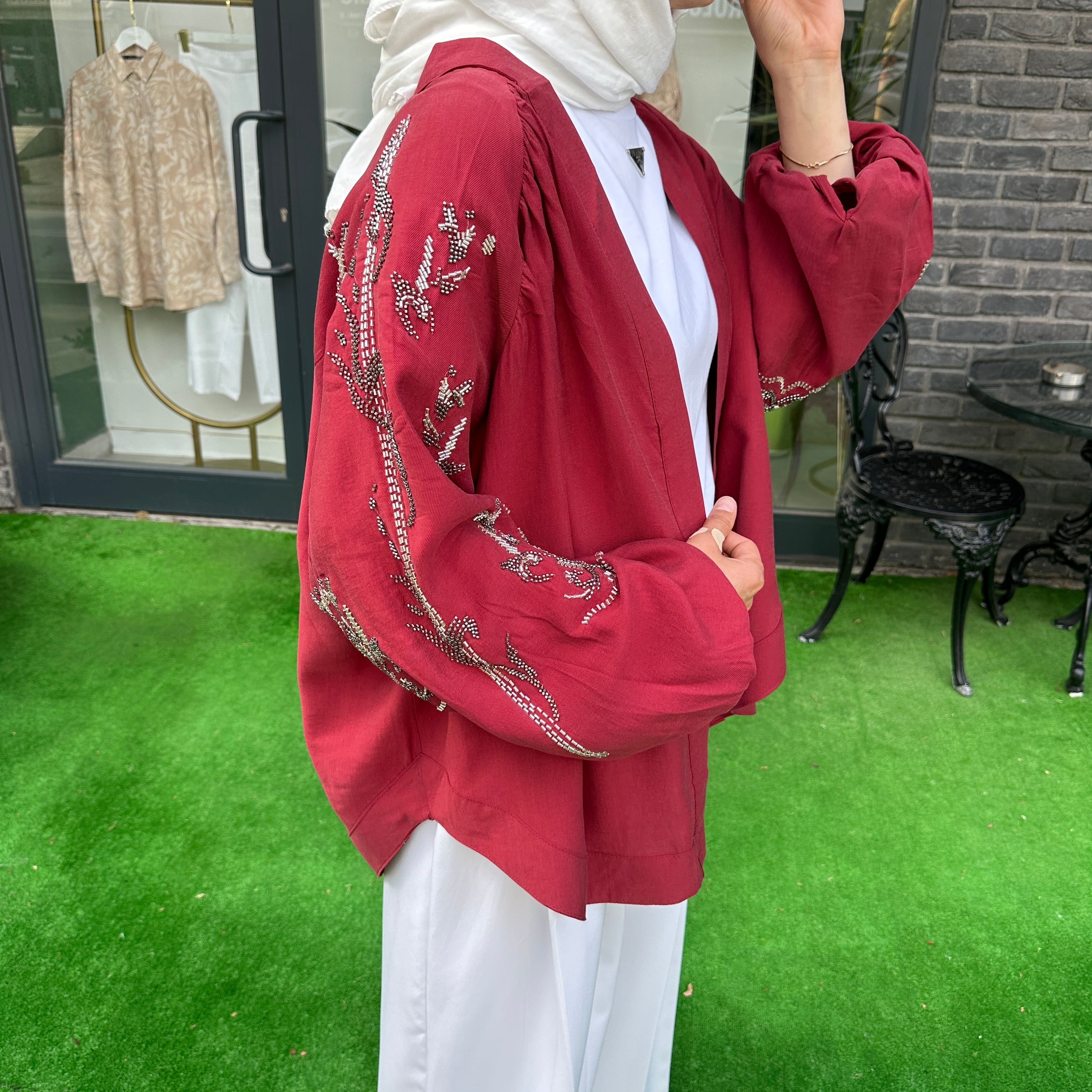Taş İşlemeli Tensel Kimono