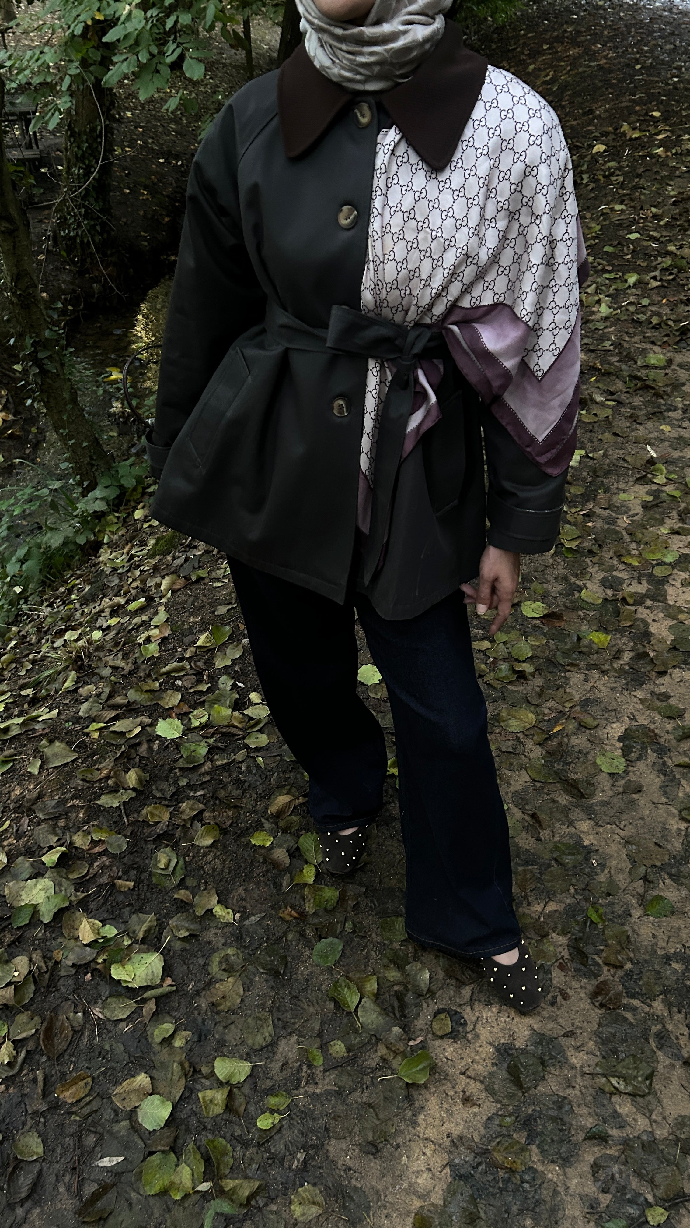 KADIFE YAKA GABARDIN TRENC