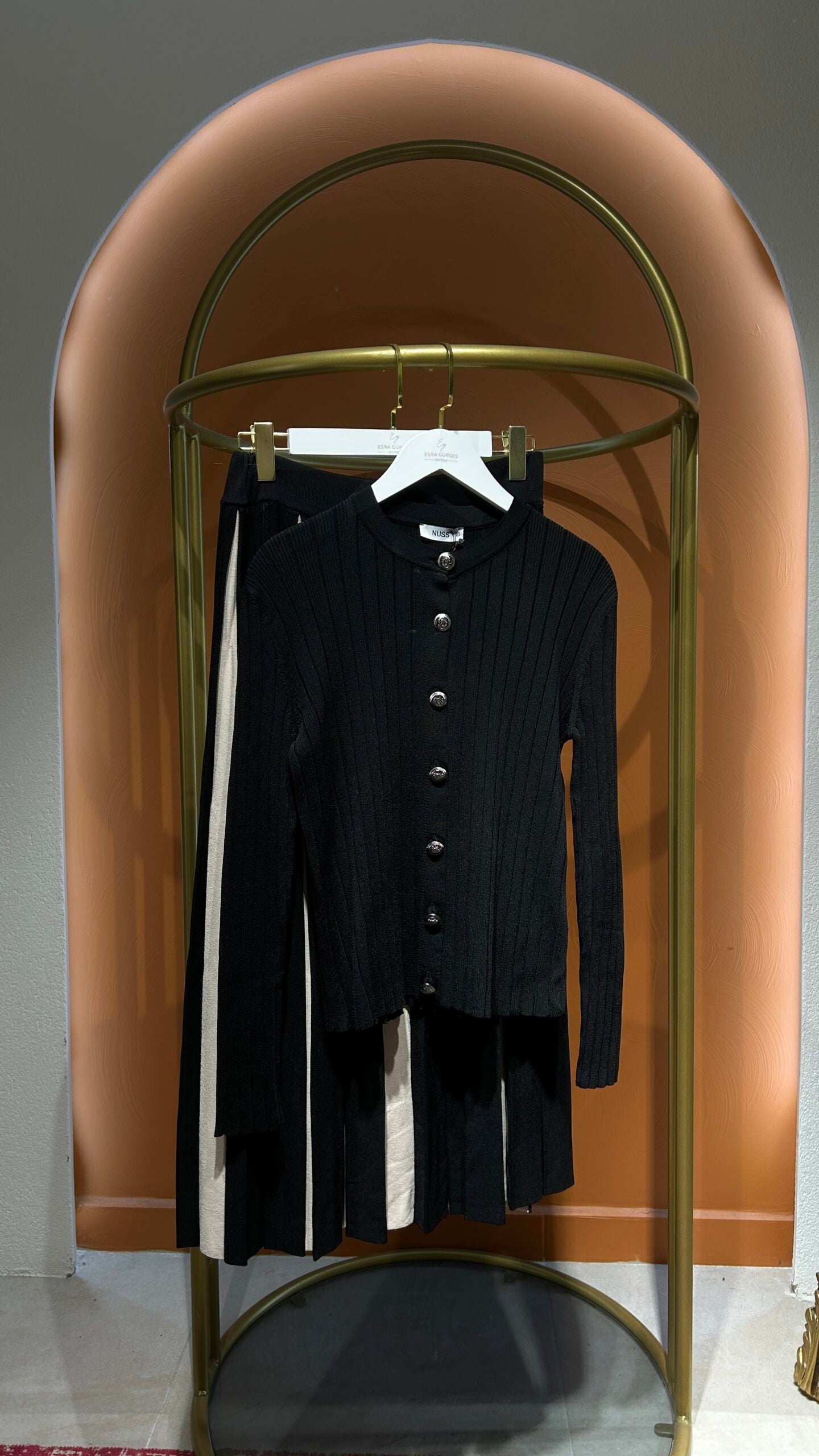 Hırkalı Etek Takım - Siyah - EsraGürsesBoutique