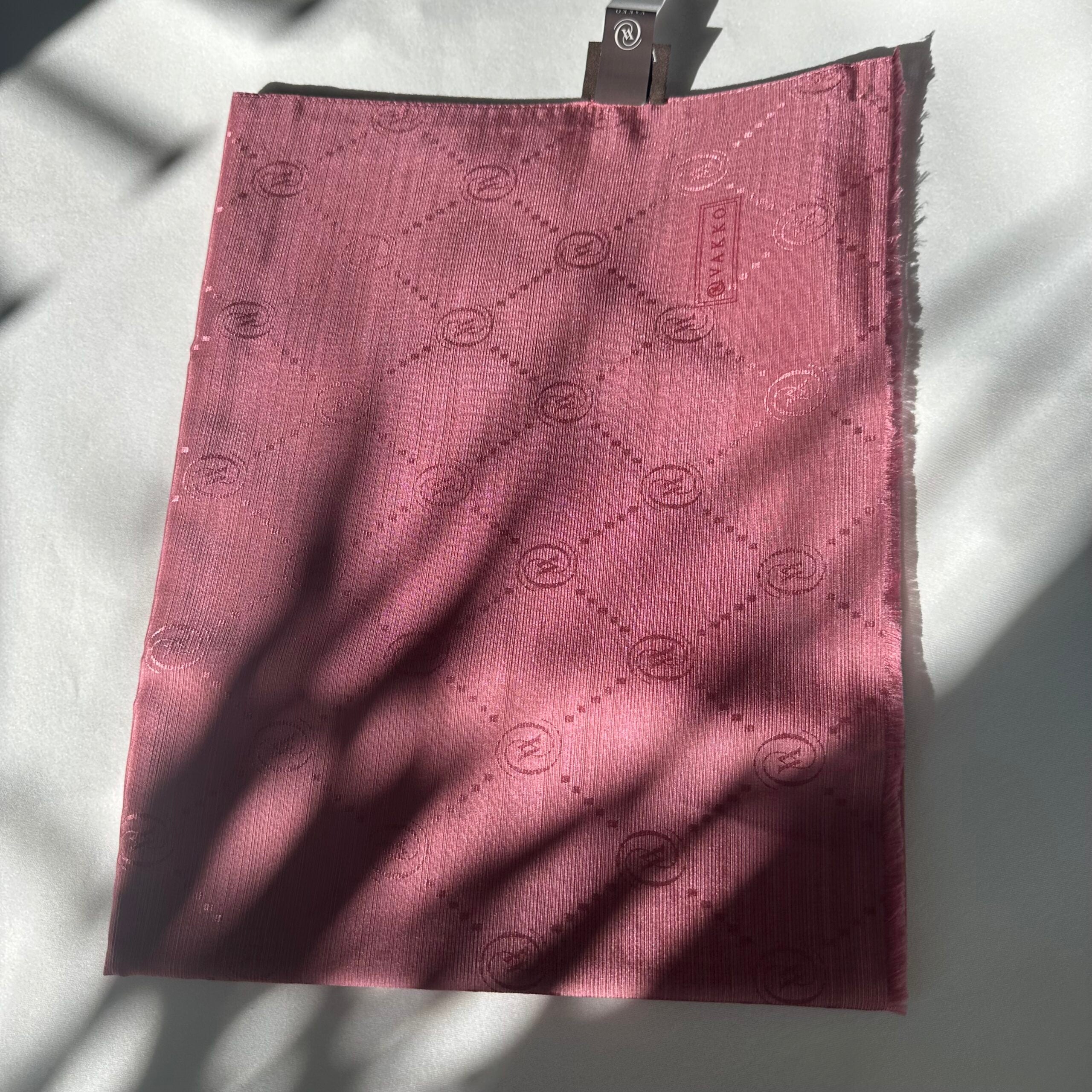 VAKKO Monogram Şal - Gül Kurusu - EsraGürsesBoutique