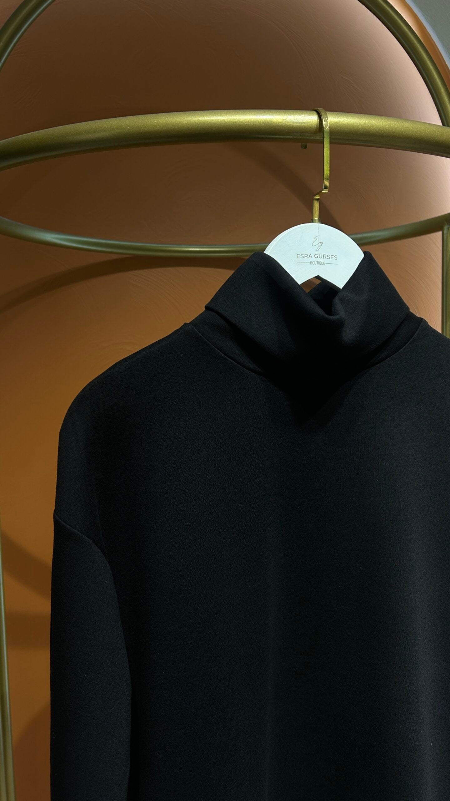 Premium Balıkçı Yaka Tunik - Siyah - EsraGürsesBoutique