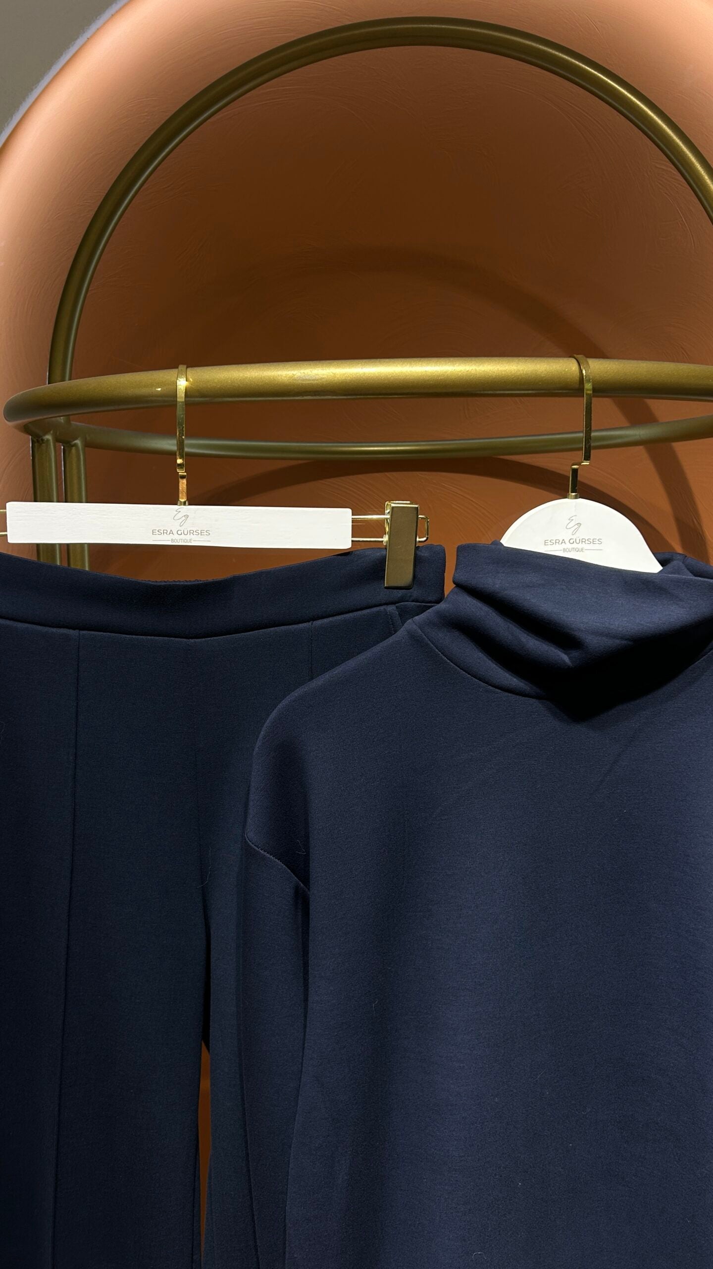 Premium Nervürlü Pantolon - Lacivert - EsraGürsesBoutique