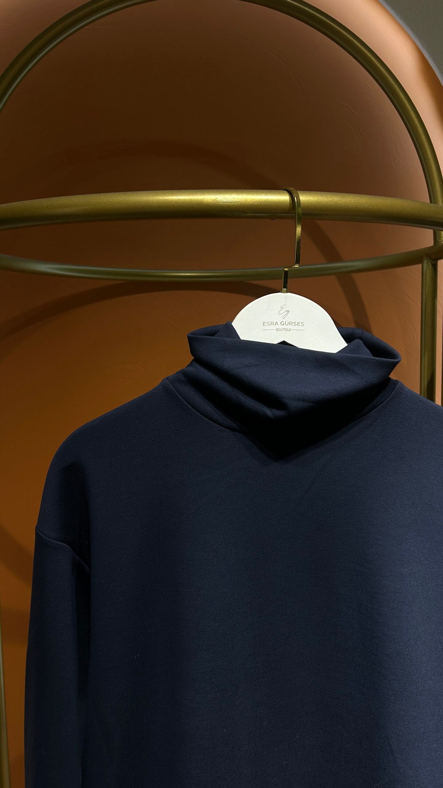 Premium Lacivert Balıkçı Yaka Tunik - EsraGürsesBoutique
