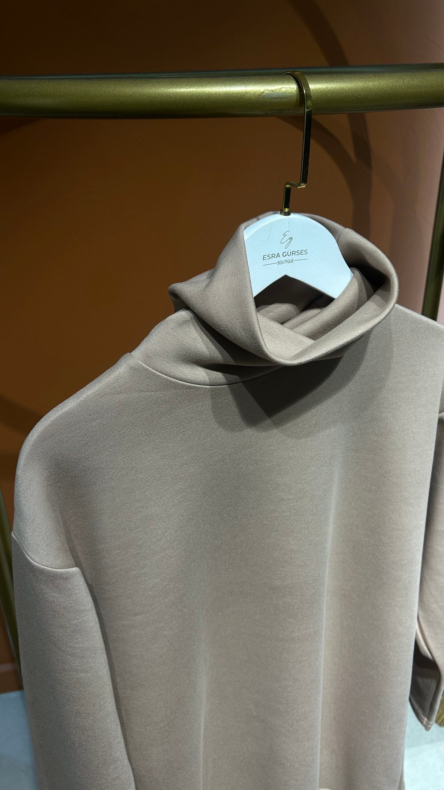 Premium Balıkçı Yaka Tunik - Camel - EsraGürsesBoutique