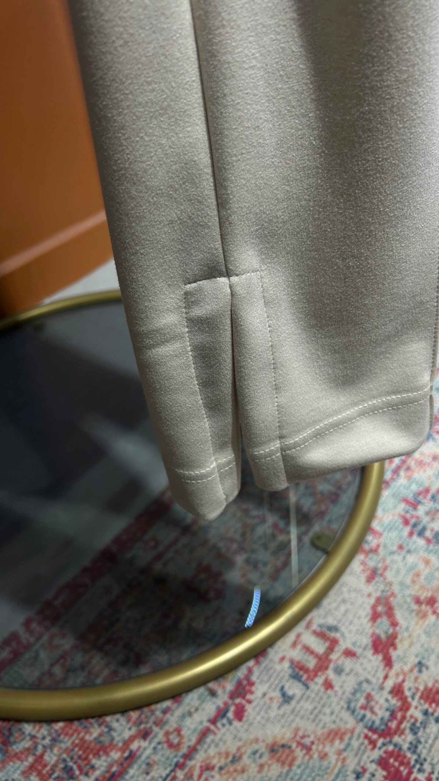 Premium Nervürlü Pantolon - Ekru - EsraGürsesBoutique