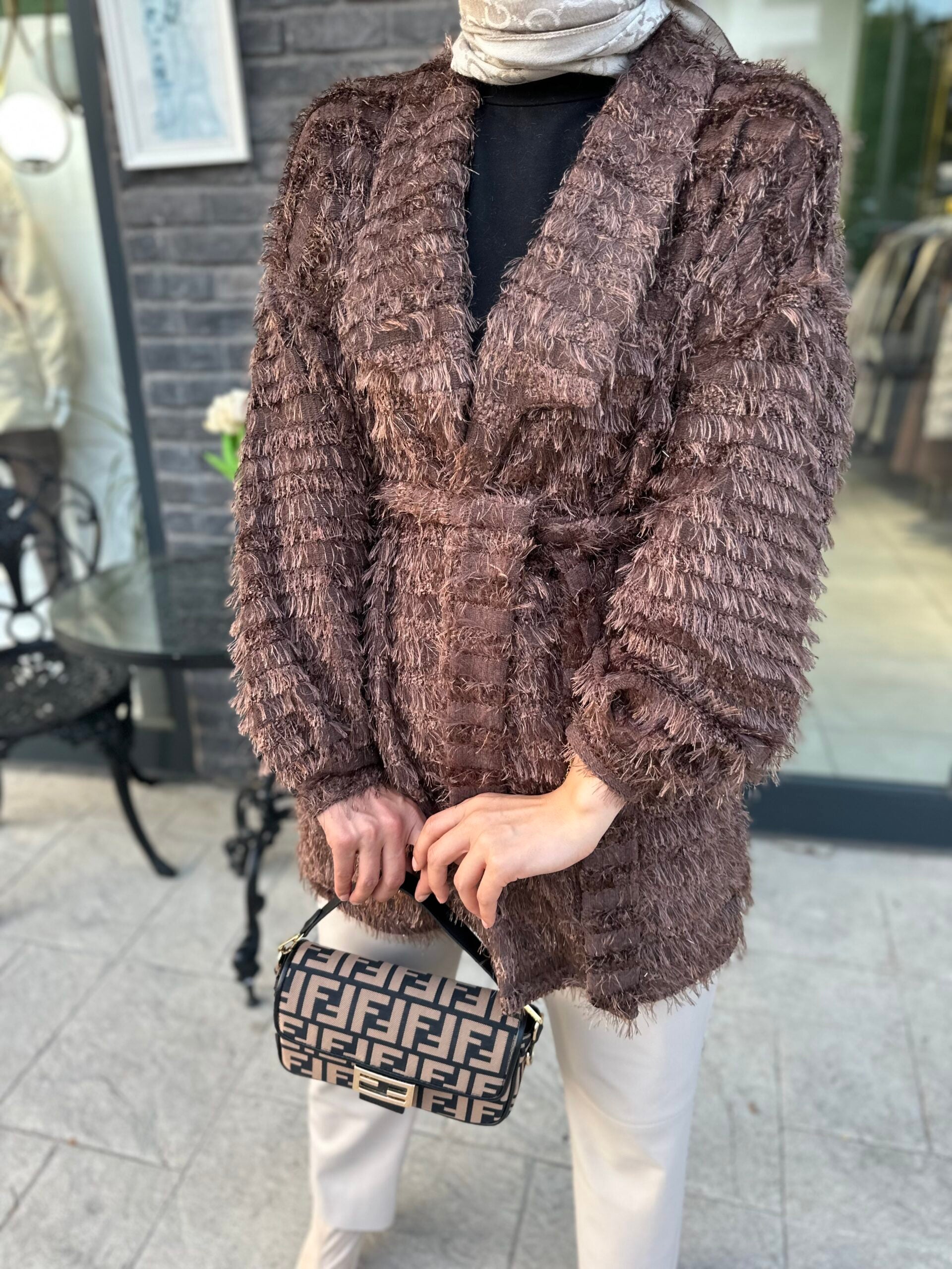 Hoops Kahve Hırka - EsraGürsesBoutique