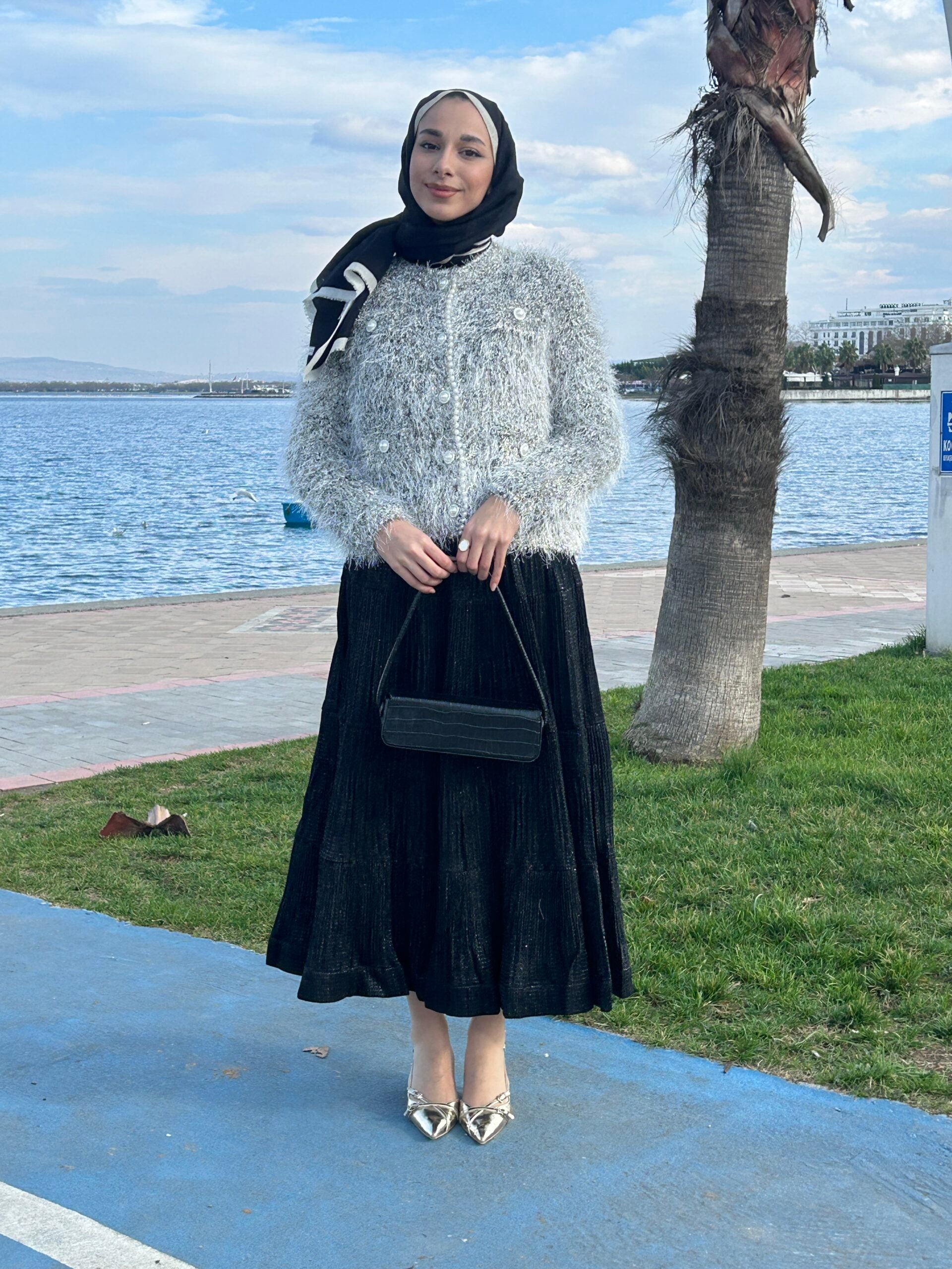 İthal Simli Volanlı Etek - Siyah - EsraGürsesBoutique