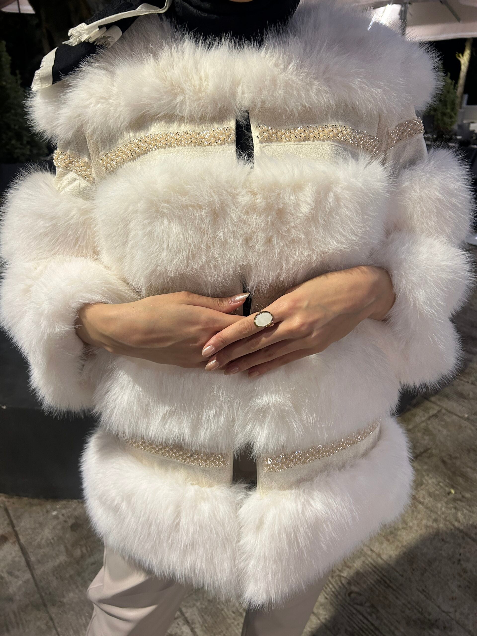İthal Yelekli Kürk Ceket - EsraGürsesBoutique